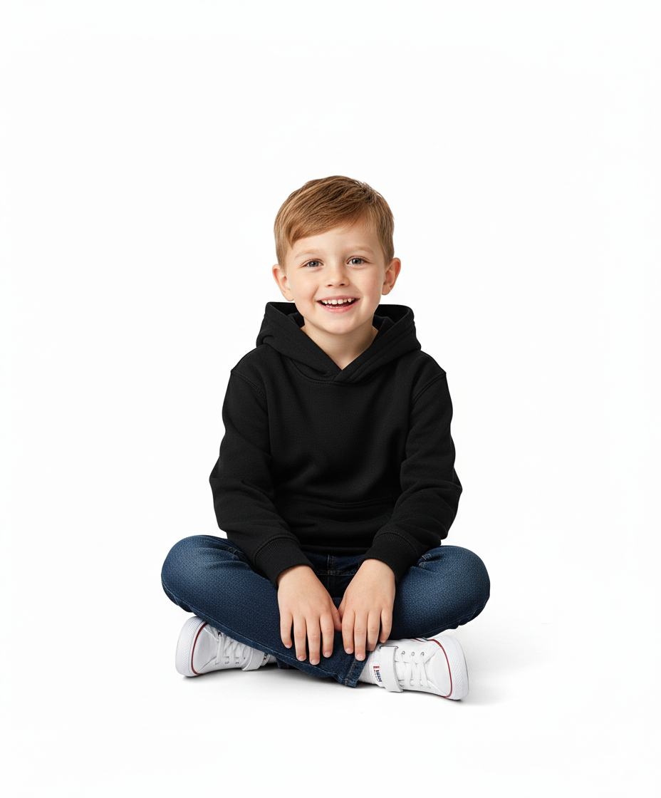 Fleece Hoodie Black - Unisex (2/3-16) $7.50 Per Piece KP101