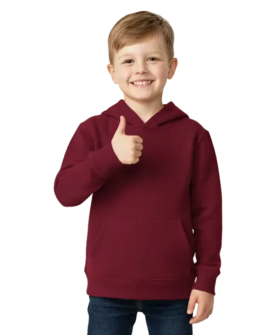 Fleece Classic Warm Pull Over Hoodie - Burgundy  (2/3-16) $7.50 Per Piece KP101