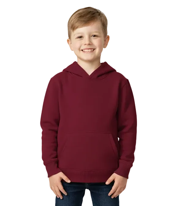 Fleece Classic Warm Pull Over Hoodie - Burgundy  (2/3-16) $7.50 Per Piece KP101