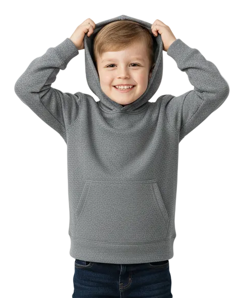Fleece Classic Warm Pull Over Hoodie - D. Grey  (2/3-16) $7.50 Per Piece KP101