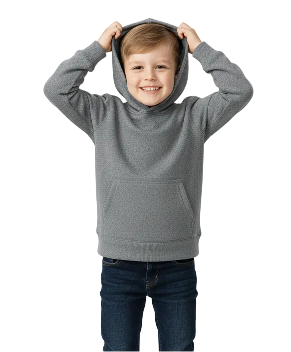 Fleece Hoodie - Dark Grey Unisex (2/3-16) $7.50 Per Piece KP101