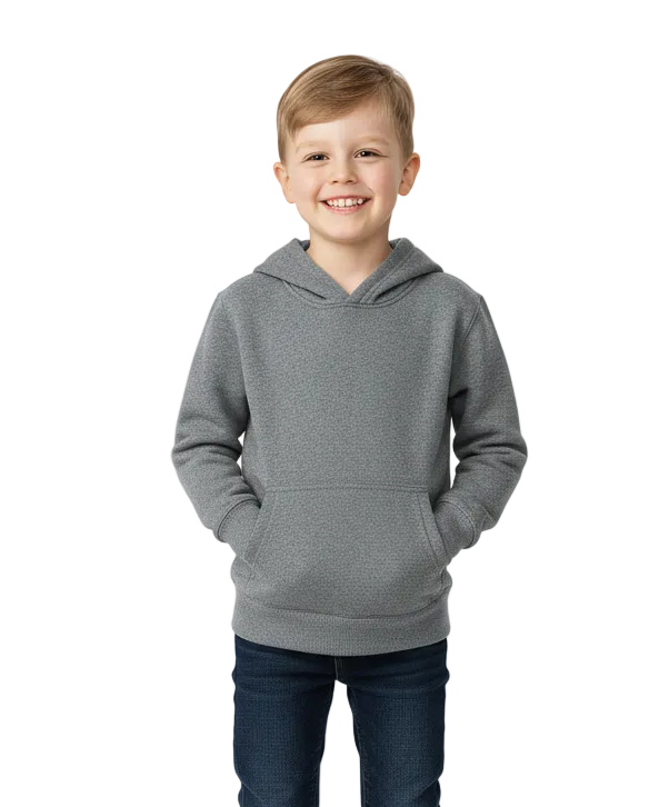 Fleece Hoodie - Dark Grey Unisex (2/3-16) $7.50 Per Piece KP101