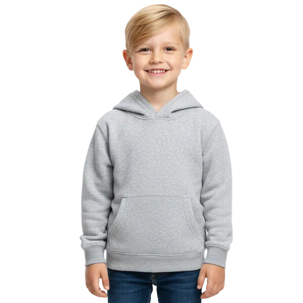 Fleece Classic Warm Pull Over Hoodie - L. Grey  (2/3-16) $7.50 Per Piece KP101