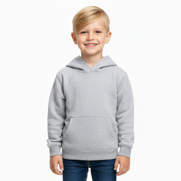 Fleece Hoodie - Light Grey Unisex (2/3-16) $7.50 Per Piece KP101