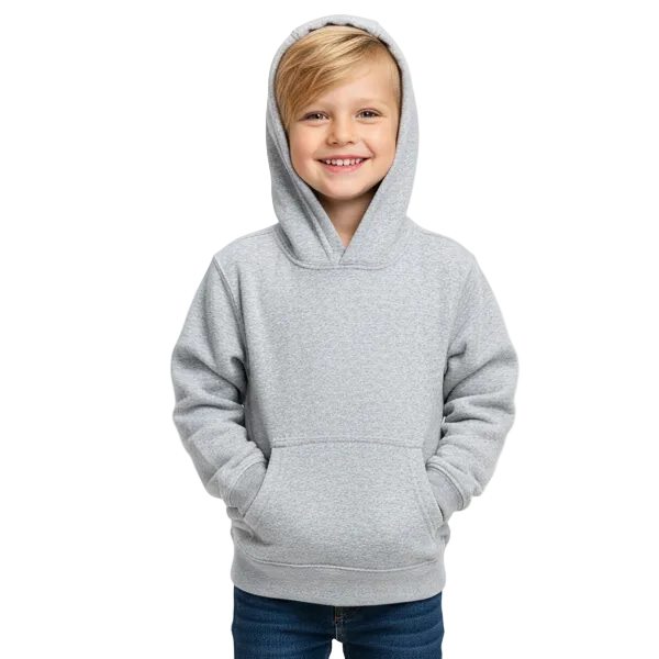Fleece Classic Warm Pull Over Hoodie - L. Grey  (2/3-16) $7.50 Per Piece KP101