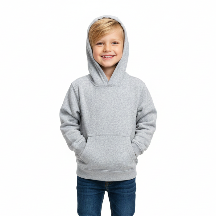 Fleece Hoodie - Light Grey Unisex (2/3-16) $7.50 Per Piece KP101