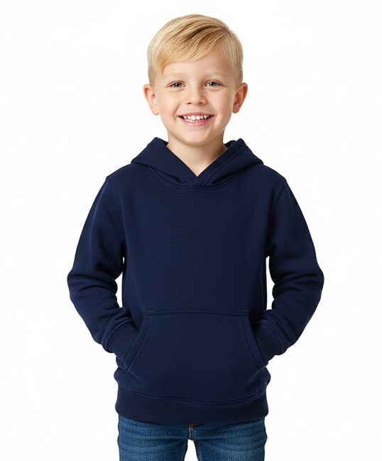 Fleece Classic Warm Pull Over Hoodie - Navy  (2/3-16) $7.50 Per Piece KP101