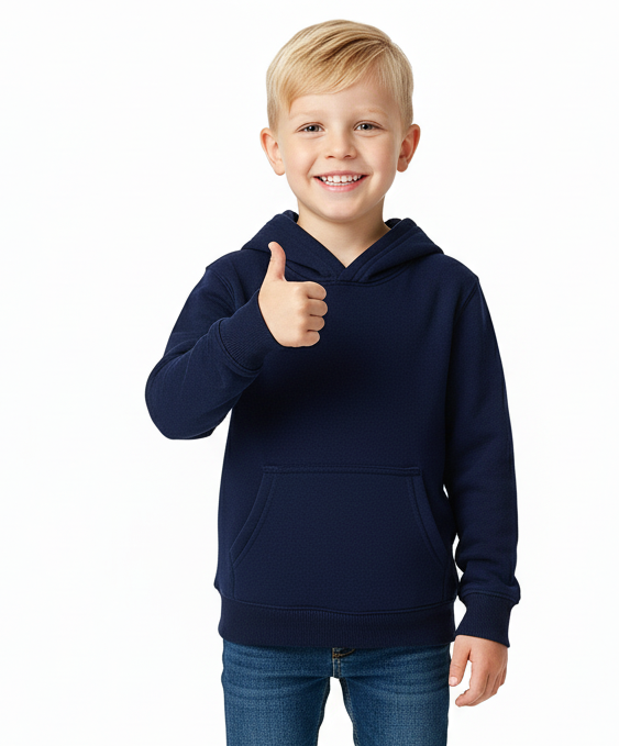 Fleece Classic Warm Pull Over Hoodie - Navy  (2/3-16) $7.50 Per Piece KP101
