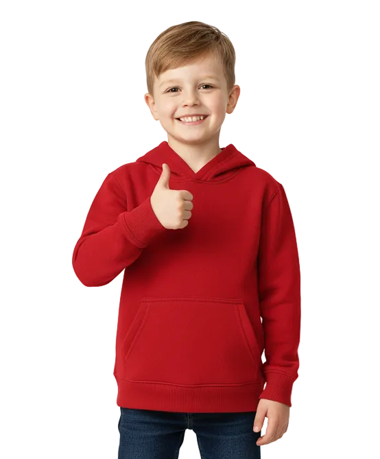 Fleece Classic Warm Pull Over Hoodie - Red  (2/3-16) $7.50 Per Piece KP101