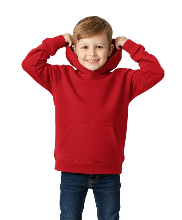 Fleece Hoodie Red - Unisex (2/3-16) $7.50 Per Piece KP101