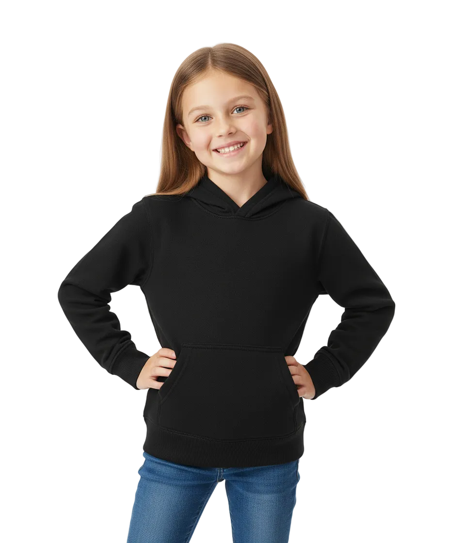 Fleece Hoodie Black - Unisex (2/3-16) $7.50 Per Piece KP101