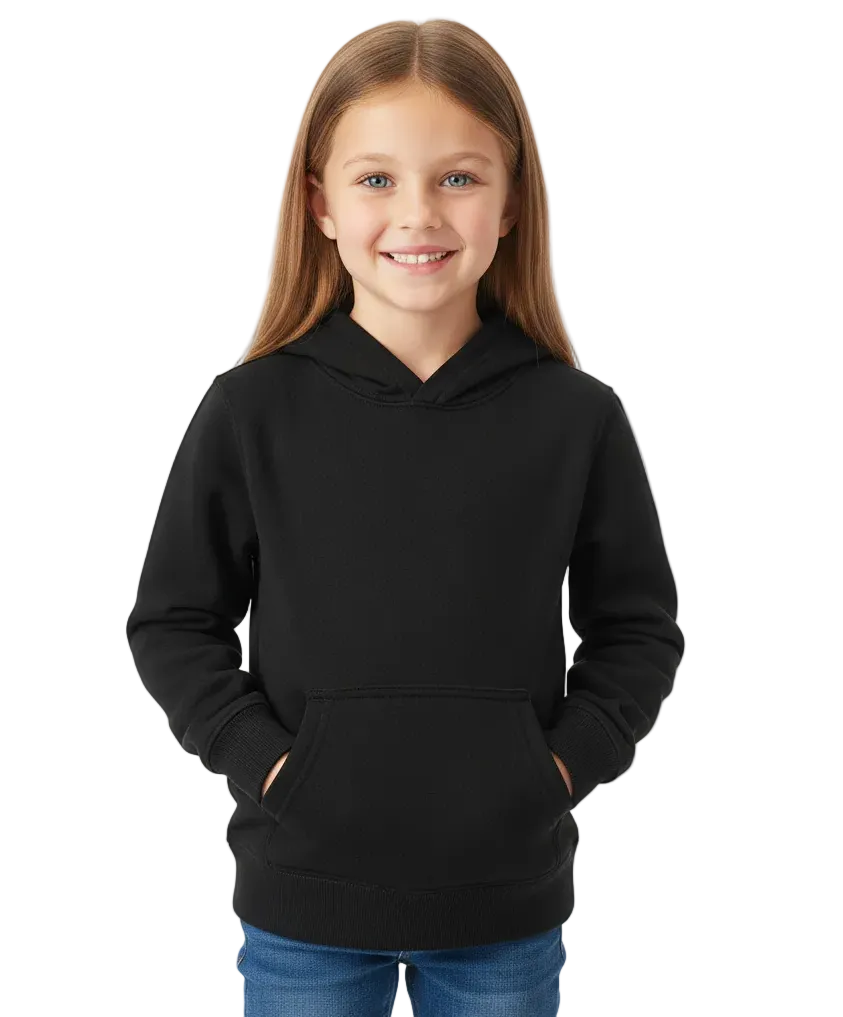 Fleece Classic Warm Pull Over Hoodie - Black  (2/3-16) $7.50 Per Piece KP101
