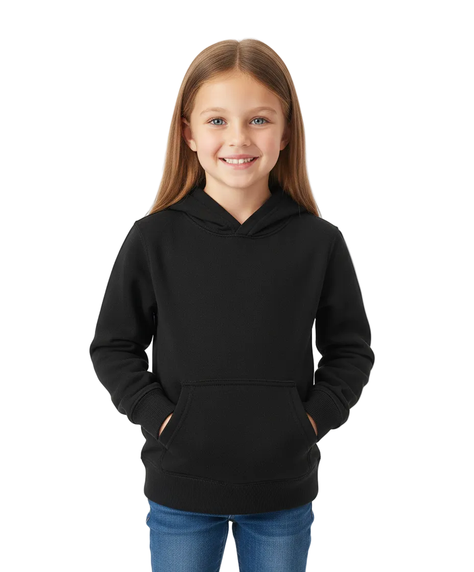 Fleece Hoodie Black - Unisex (2/3-16) $7.50 Per Piece KP101