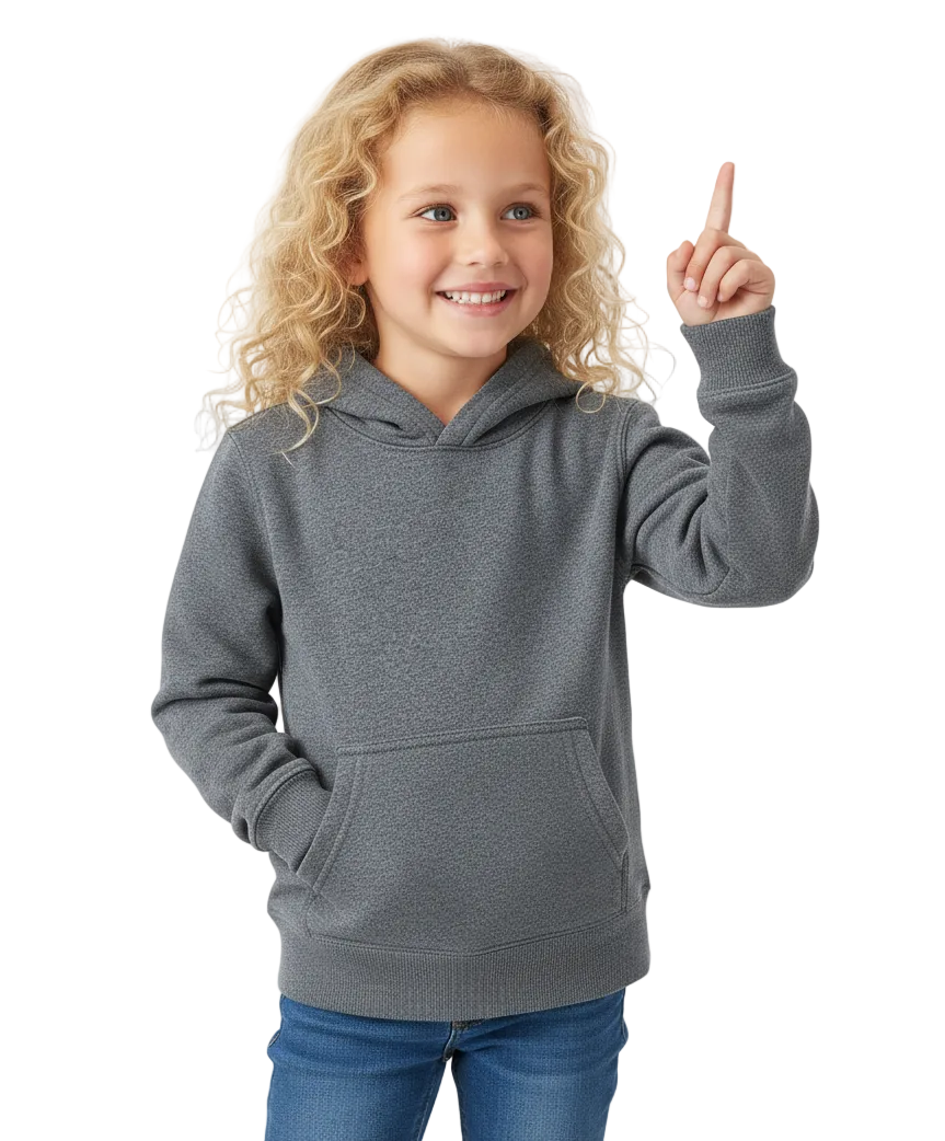Fleece Classic Warm Pull Over Hoodie - D. Grey  (2/3-16) $7.50 Per Piece KP101