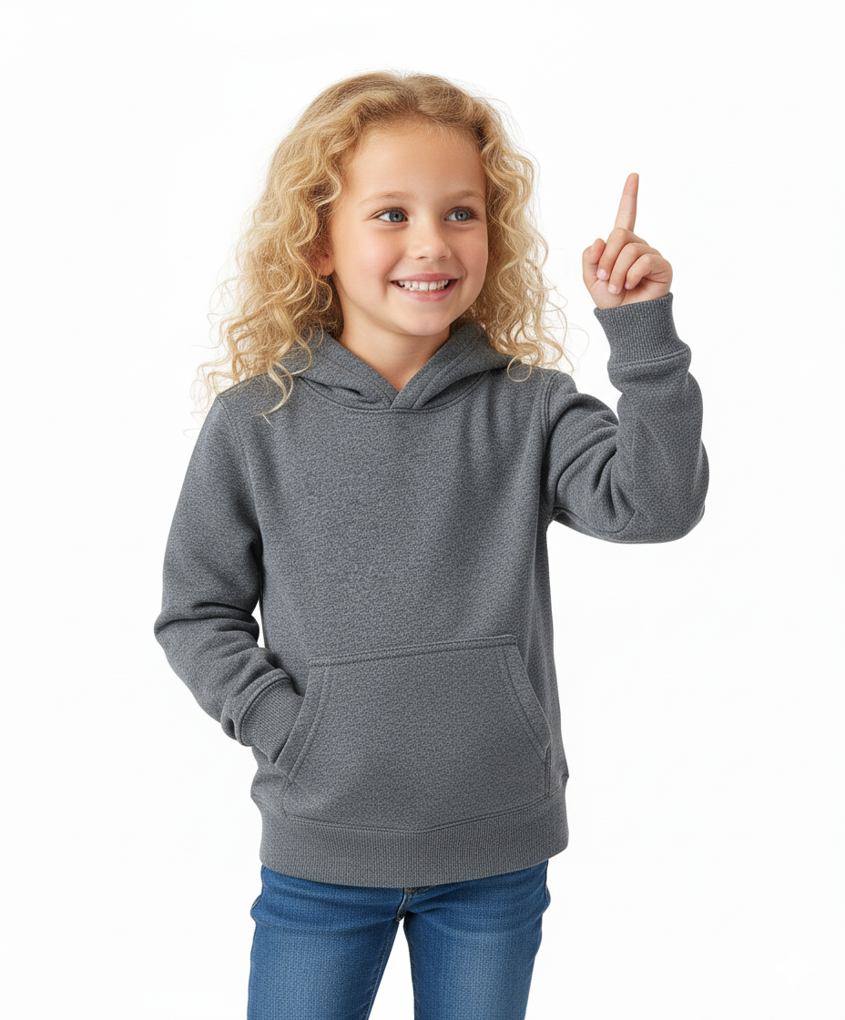Fleece Hoodie - Dark Grey Unisex (2/3-16) $7.50 Per Piece KP101