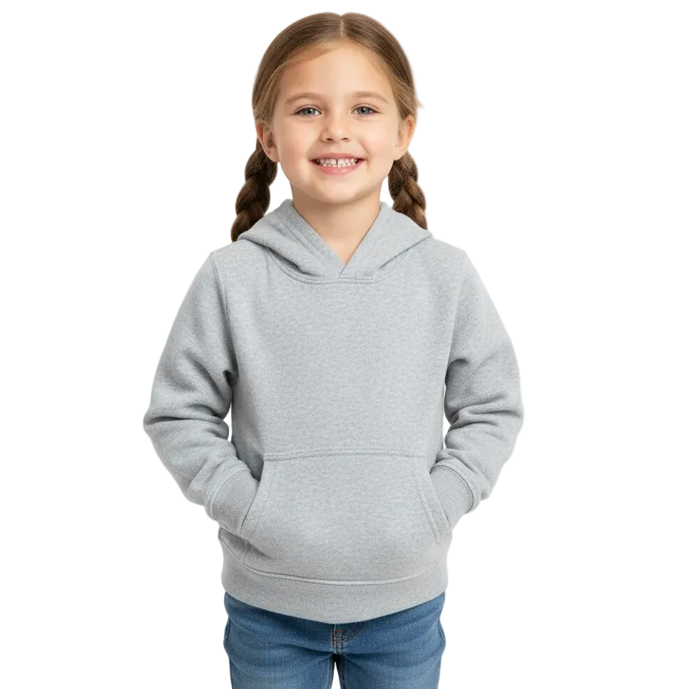 Fleece Classic Warm Pull Over Hoodie - L. Grey  (2/3-16) $7.50 Per Piece KP101