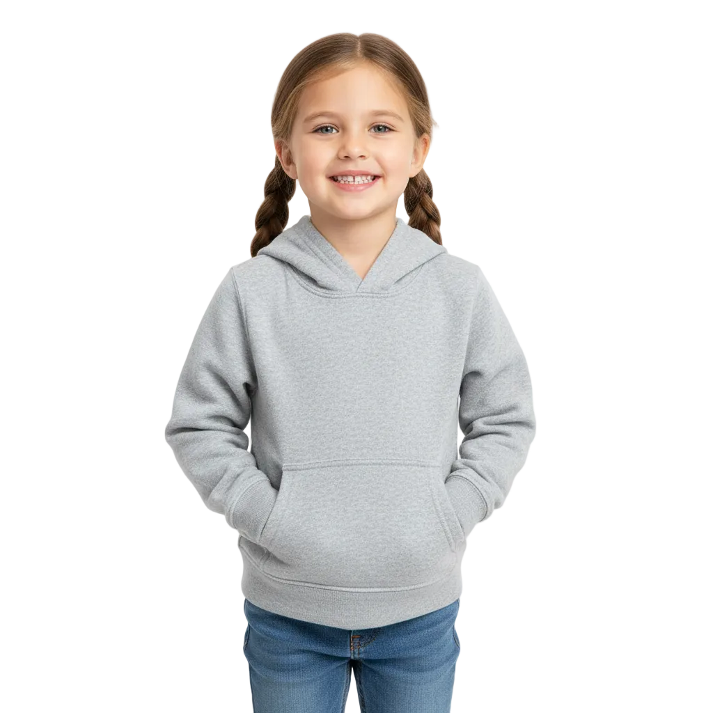 Fleece Hoodie - Light Grey Unisex (2/3-16) $7.50 Per Piece KP101