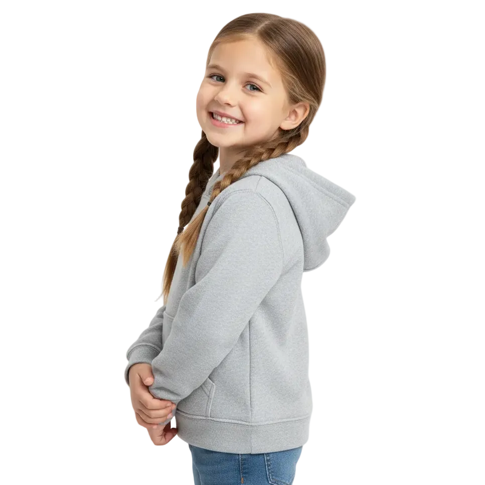Fleece Classic Warm Pull Over Hoodie - L. Grey  (2/3-16) $7.50 Per Piece KP101