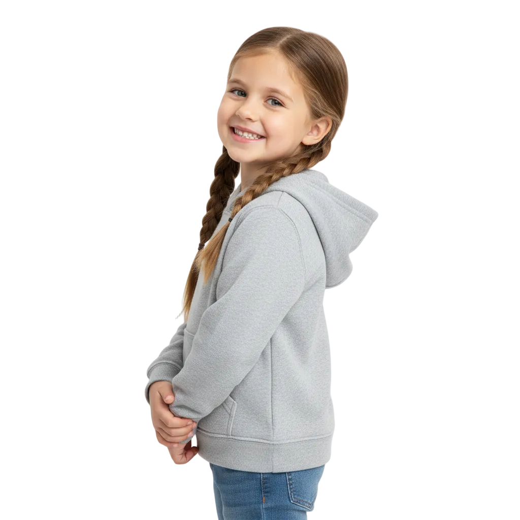 Fleece Hoodie - Light Grey Unisex (2/3-16) $7.50 Per Piece KP101