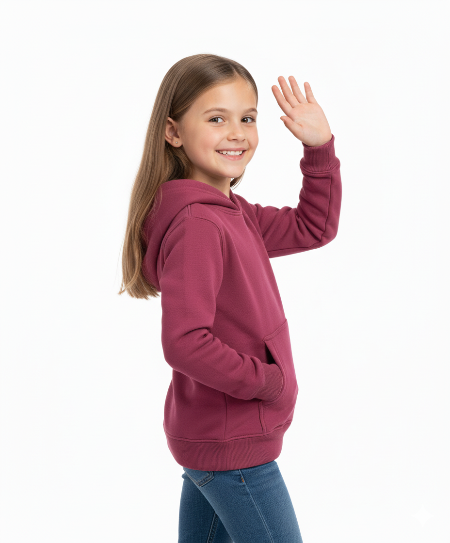 Fleece Hoodie Plum - Unisex (2/3-16) $7.50 Per Piece KP101