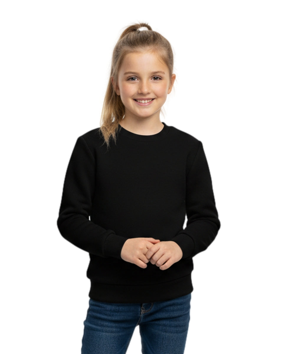 Fleece Crew Neck Black - Unisex (4/5-16) $7.25 Per Piece KP102