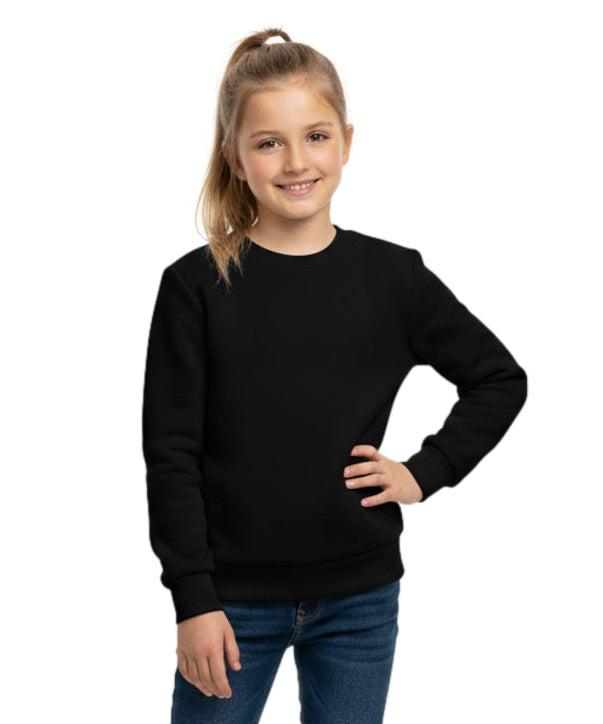 Premium Quality Fleece Crewneck Sweatshirt - Black  (4/5-16) $7.25 Per Piece KP102