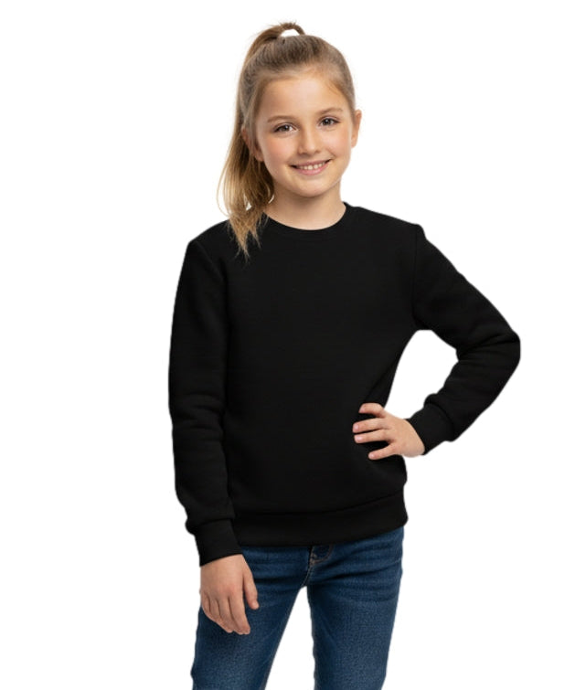 Fleece Crew Neck Black - Unisex (4/5-16) $7.25 Per Piece KP102