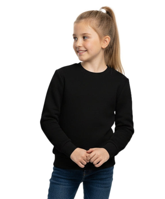 Premium Quality Fleece Crewneck Sweatshirt - Black  (4/5-16) $7.25 Per Piece KP102