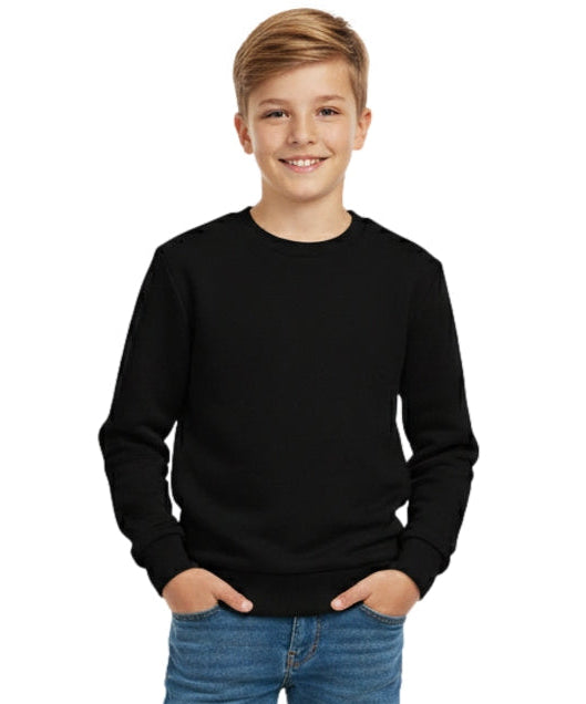 Premium Quality Fleece Crewneck Sweatshirt - Black  (4/5-16) $7.25 Per Piece KP102