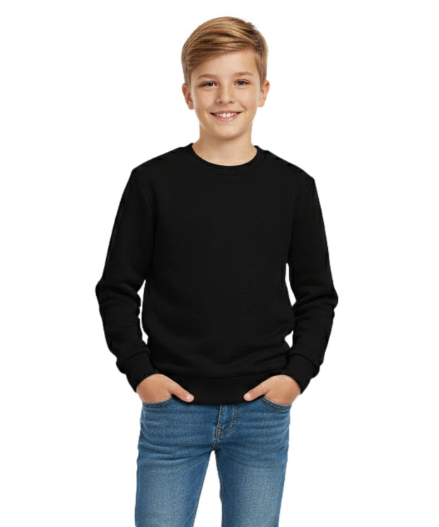 Fleece Crew Neck Black - Unisex (4/5-16) $7.25 Per Piece KP102