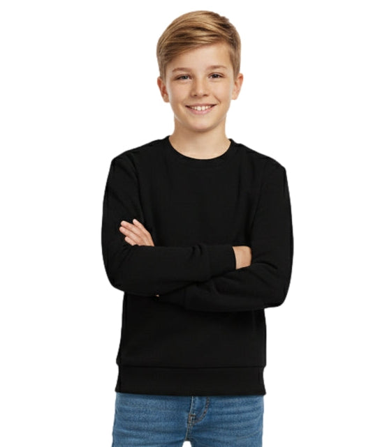 Premium Quality Fleece Crewneck Sweatshirt - Black  (4/5-16) $7.25 Per Piece KP102