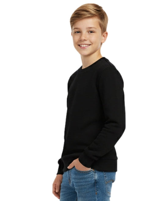 Premium Quality Fleece Crewneck Sweatshirt - Black  (4/5-16) $7.25 Per Piece KP102