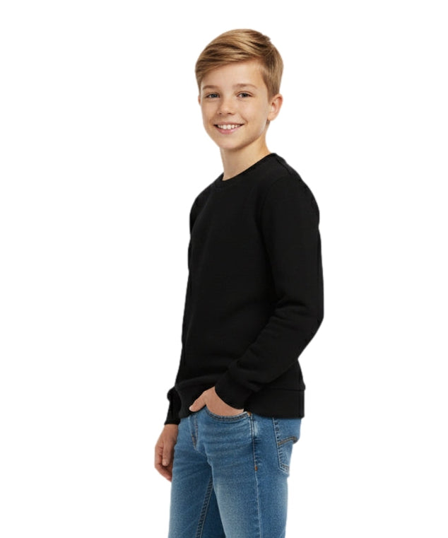 Fleece Crew Neck Black - Unisex (4/5-16) $7.25 Per Piece KP102