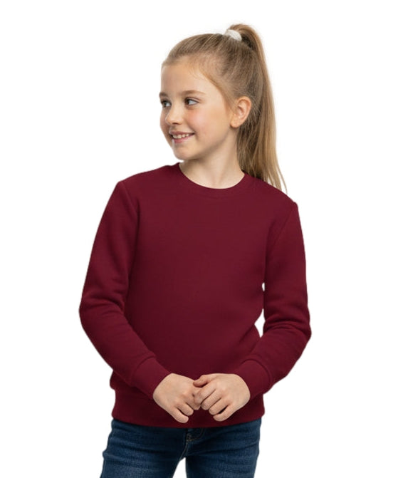 Premium Quality Fleece Crewneck Sweatshirt - Burgundy (4/5-16) $7.25 Per Piece KP102