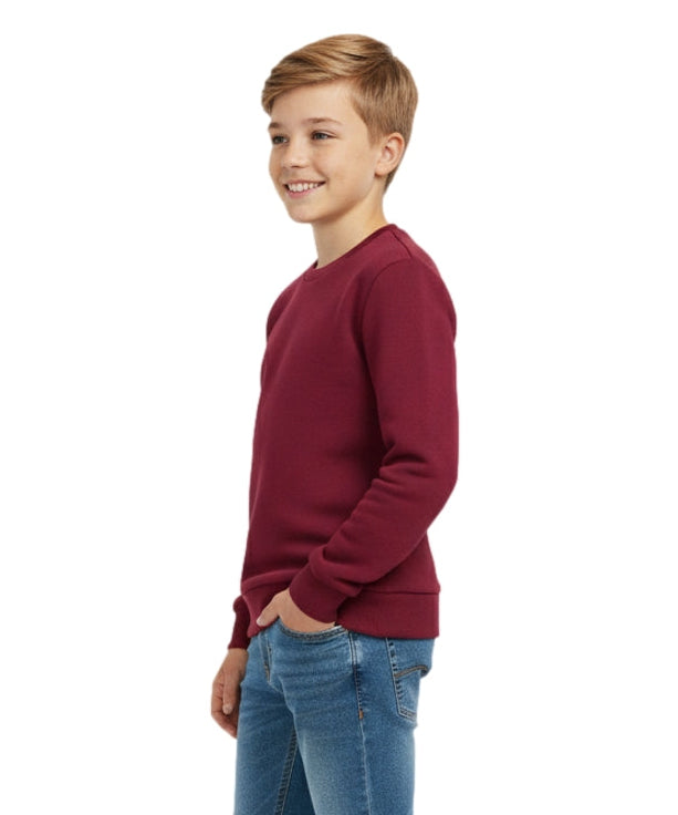 Fleece Crew Neck Burgundy - Unisex (4/5-16) $7.25 Per Piece KP102