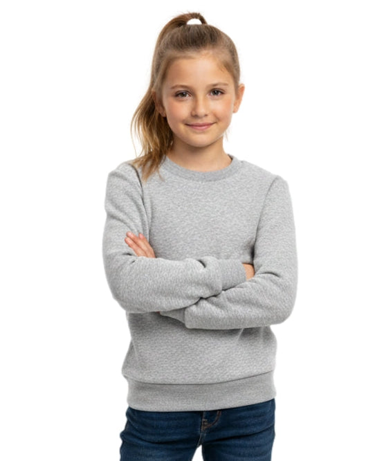 Premium Quality Fleece Crewneck Sweatshirt - L. Grey (4/5-16) $7.25 Per Piece KP102
