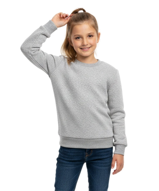 Fleece Crew Neck Light Grey - Unisex (4/5-16) $7.25 Per Piece KP102