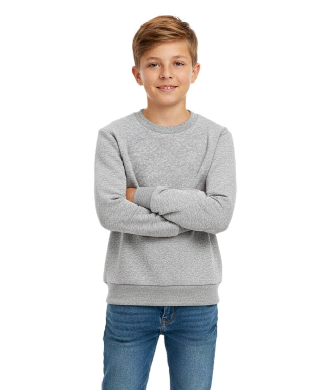 Fleece Crew Neck Light Grey - Unisex (4/5-16) $7.25 Per Piece KP102