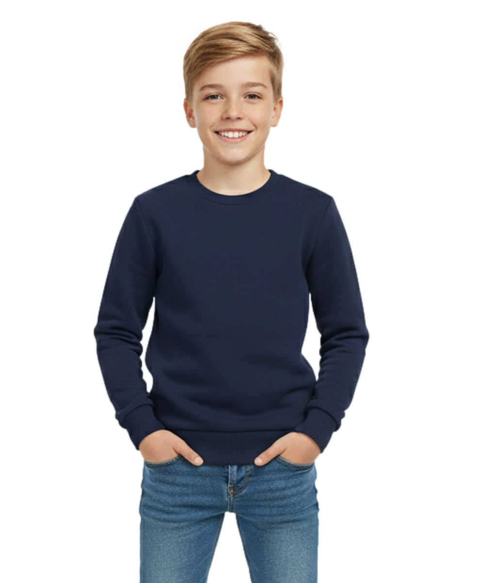 Fleece Crew Neck Navy - Unisex (4/5-16) $7.25 Per Piece KP102