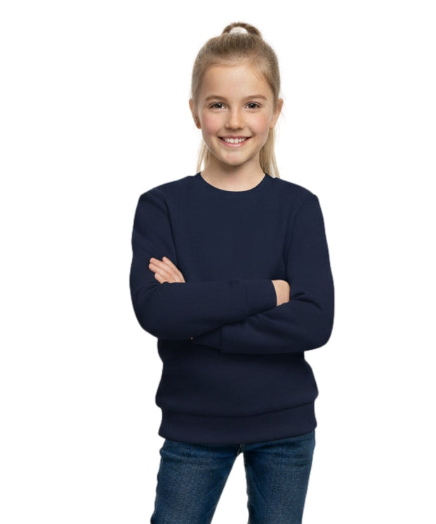 Premium Quality Fleece Crewneck Sweatshirt - Navy  (4/5-16) $7.25 Per Piece KP102
