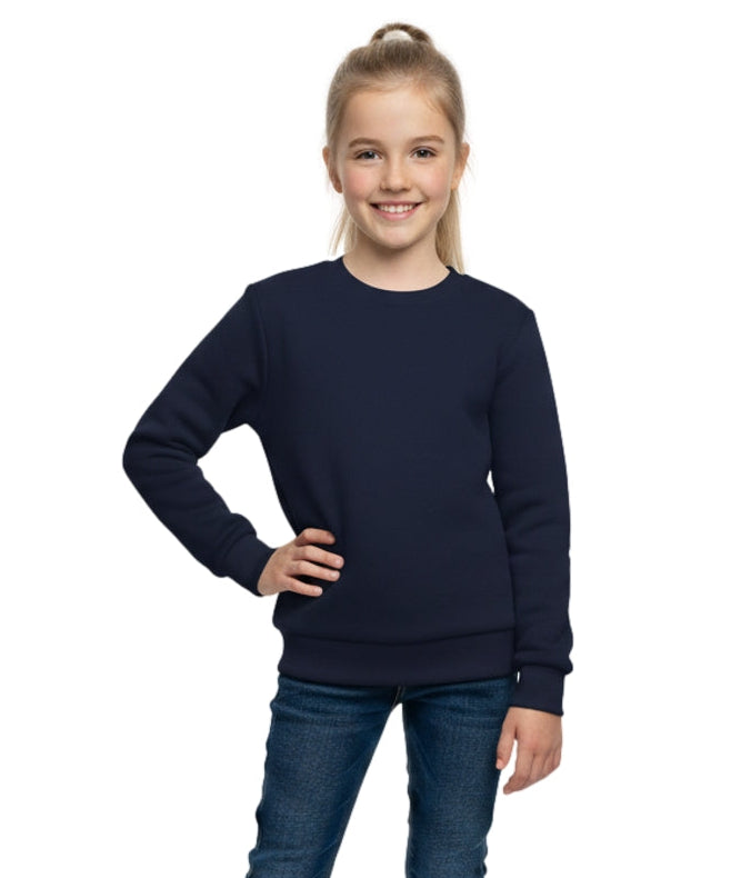 Fleece Crew Neck Navy - Unisex (4/5-16) $7.25 Per Piece KP102