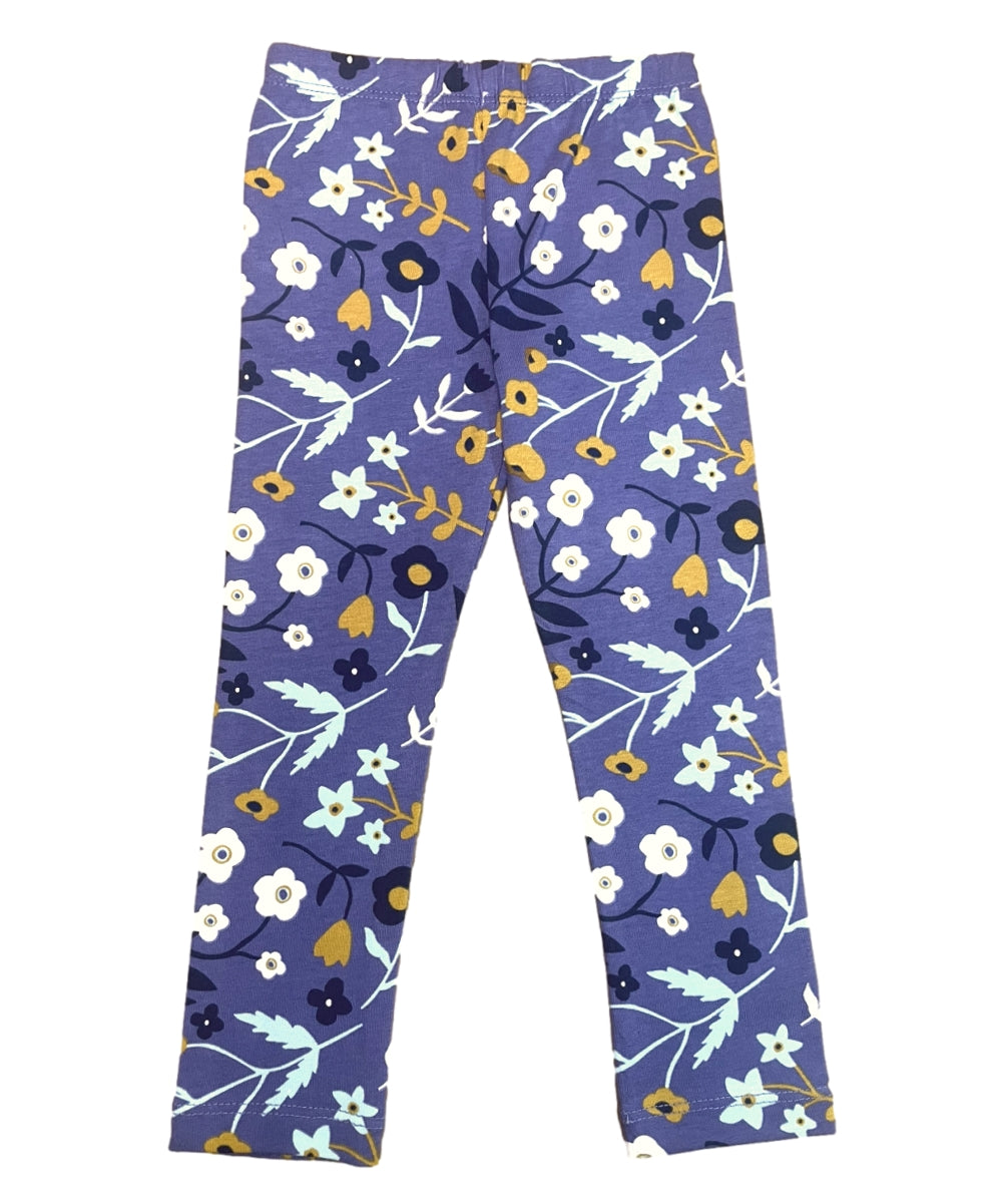 Girl Cotton Leggings - Purple Floral (2-12) $3.25 Per piece GB700