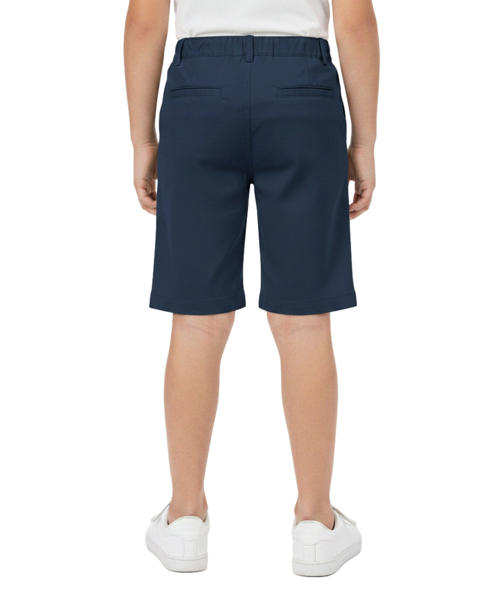 Boy Uniform Shorts With Adjustable Waist Navy, Khaki, Grey (5-16) $6.75 Per Piece SBU31