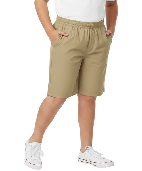 Boys Husky All Elastic Pull on Shorts Navy, Khaki (4-16) $7.75 Per Piece SBU32H
