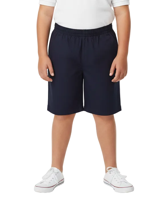 Boys Husky All Elastic Pull on Shorts Navy, Khaki (4-16) $7.75 Per Piece SBU32H