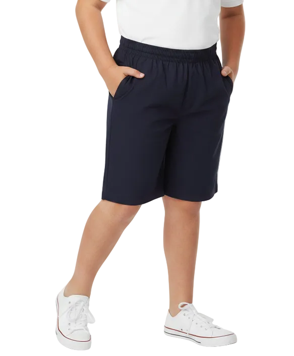 Boys Husky All Elastic Pull on Shorts Navy, Khaki (4-16) $7.75 Per Piece SBU32H