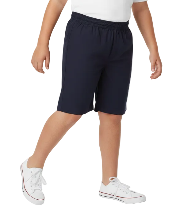 Boys Husky All Elastic Pull on Shorts Navy, Khaki (4-16) $7.75 Per Piece SBU32H