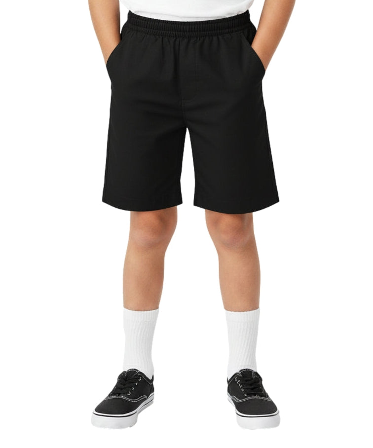 Boys All Elastic Waist Pull-up Shorts Black (4-16) $6.75 Per Piece