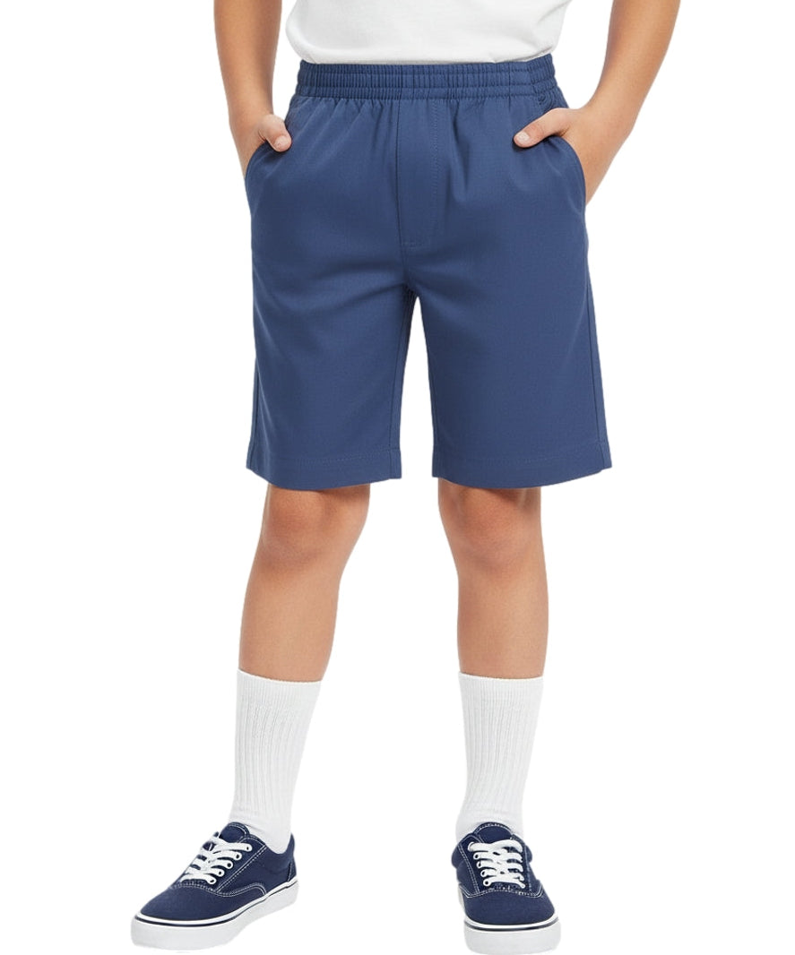 Boys All Elastic Waist Pull-On Shorts Navy, Khaki, Black, Grey, Hunter Green, Blue (2/3-14) $6.75 Per Piece SBU32