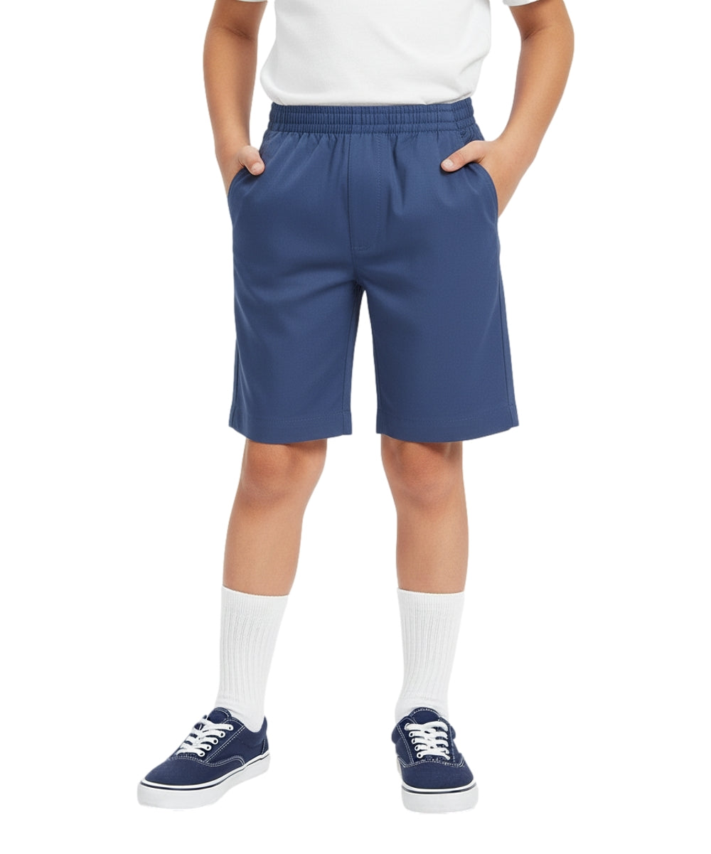 Boys All Elastic Waist Pull-up Shorts Blue (4-12) $6.75 Per Piece SBU32